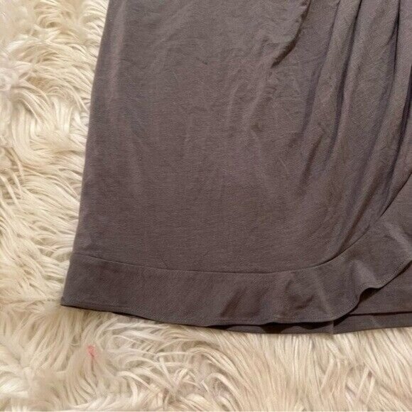 Loft Mini Skirt A-Line Gray Ruffle - Picture 5 of 11